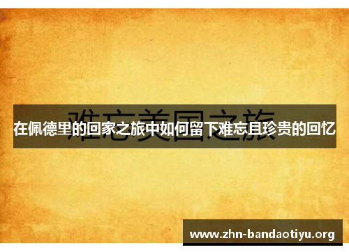在佩德里的回家之旅中如何留下难忘且珍贵的回忆 在佩德里的回家之旅中如何留下难忘且珍贵的回忆
