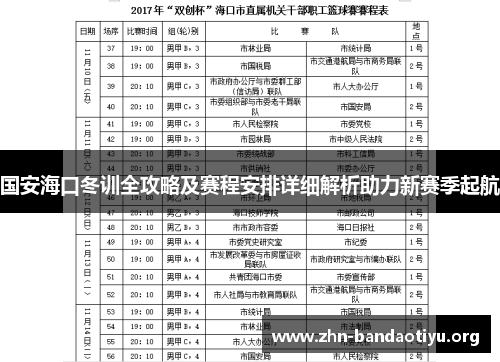 国安海口冬训全攻略及赛程安排详细解析助力新赛季起航 国安海口冬训全攻略及赛程安排详细解析助力新赛季起航