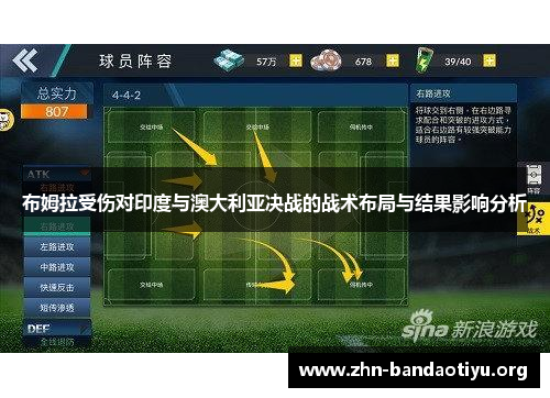 布姆拉受伤对印度与澳大利亚决战的战术布局与结果影响分析