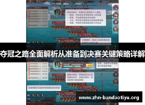 夺冠之路全面解析从准备到决赛关键策略详解 夺冠之路全面解析从准备到决赛关键策略详解
