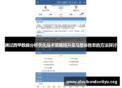 通过西甲数据分析优化战术策略提升皇马整体胜率的方法探讨 通过西甲数据分析优化战术策略提升皇马整体胜率的方法探讨